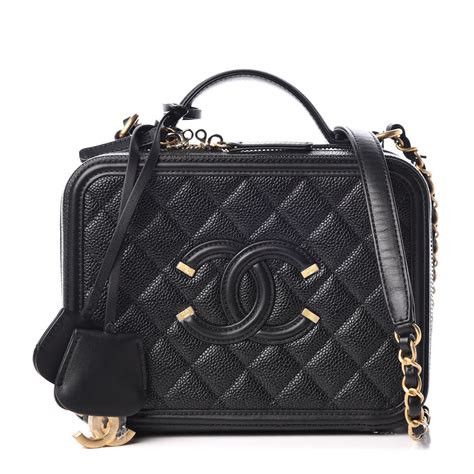 CHANEL Caviar Quilted Medium CC Filigree Vanity 